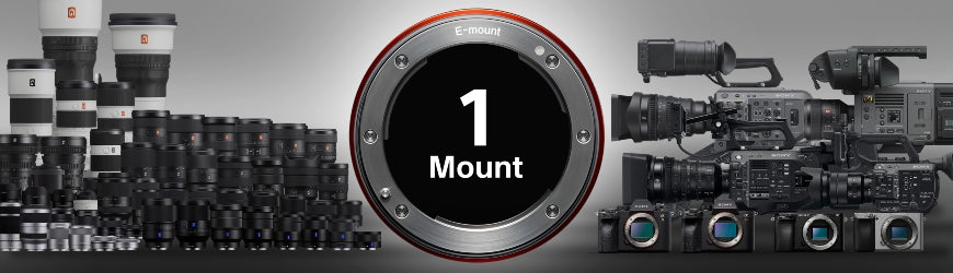 Sony E-mount advantages - one mount for all Sony cameras and lenses