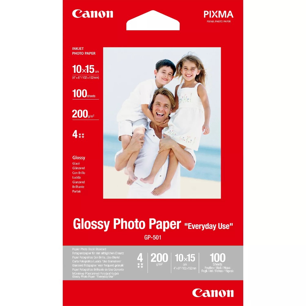 Canon GP-501 4X6 (10x15) brillante, 100 hojas
