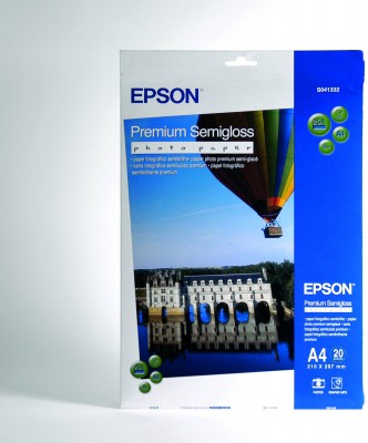 Epson papel fotográfico Premium Semi glossy A4 Photo 20 hojas