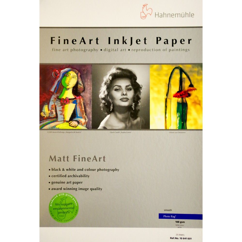 Hahnemuhle Photo Rag 188g A3 Box 25 vel