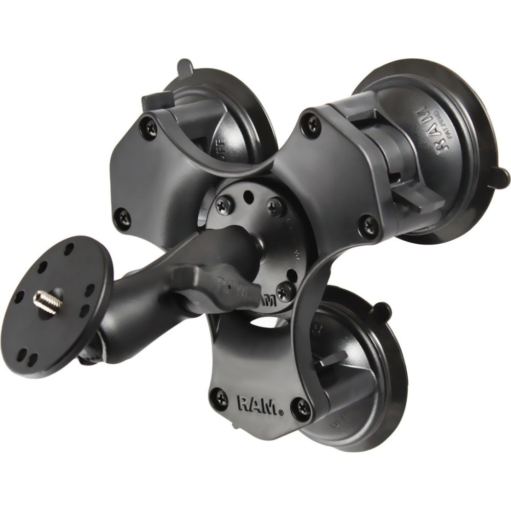 Rammount Triple Support Rond Ventouse 3,3" 1/4"