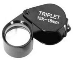 Lupa de impacto Triplet 15x18mm