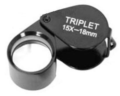 Loupe à impact Triplet 15x18mm