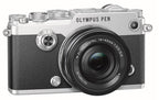 Olympus PEN-F zilver + 14-42mm Pancake EZ zwart