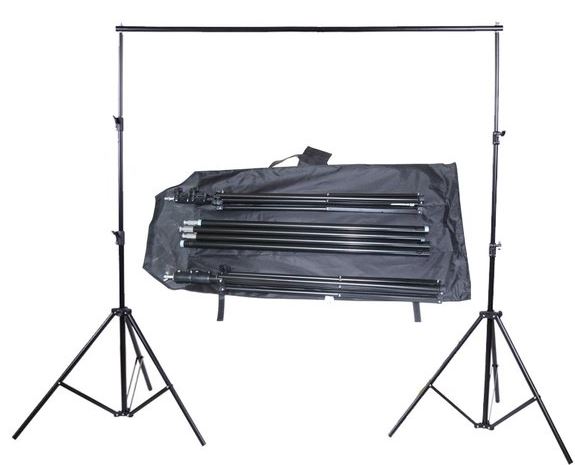 Bresser BR-D23 Soporte 240X300cm + Gris Telas de fondo 300x400cm