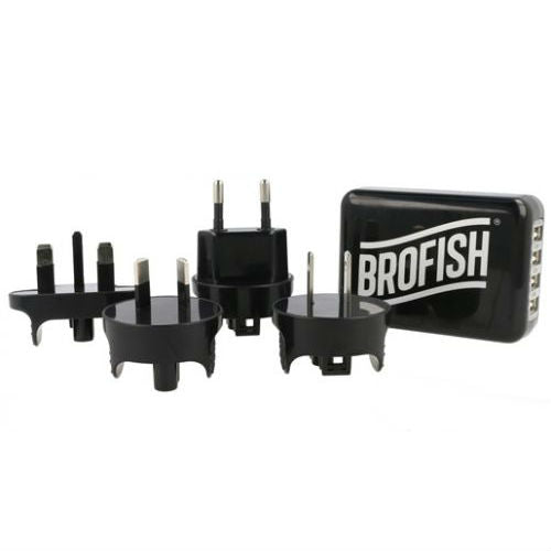 Brofish Usb Wallcharger 4 Port Schwarz