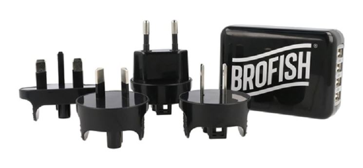 Brofish Usb Wallcharger 4 Port Schwarz