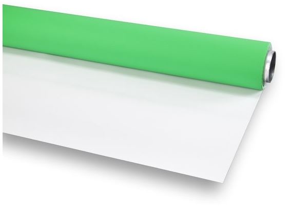 Bresser Vinile Verde/Bianco Opaco 2.72X6m Rotolo di sfondo