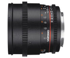 Samyang 85mm T1.5 VDSLR AS IF UMC II E-Attacco
