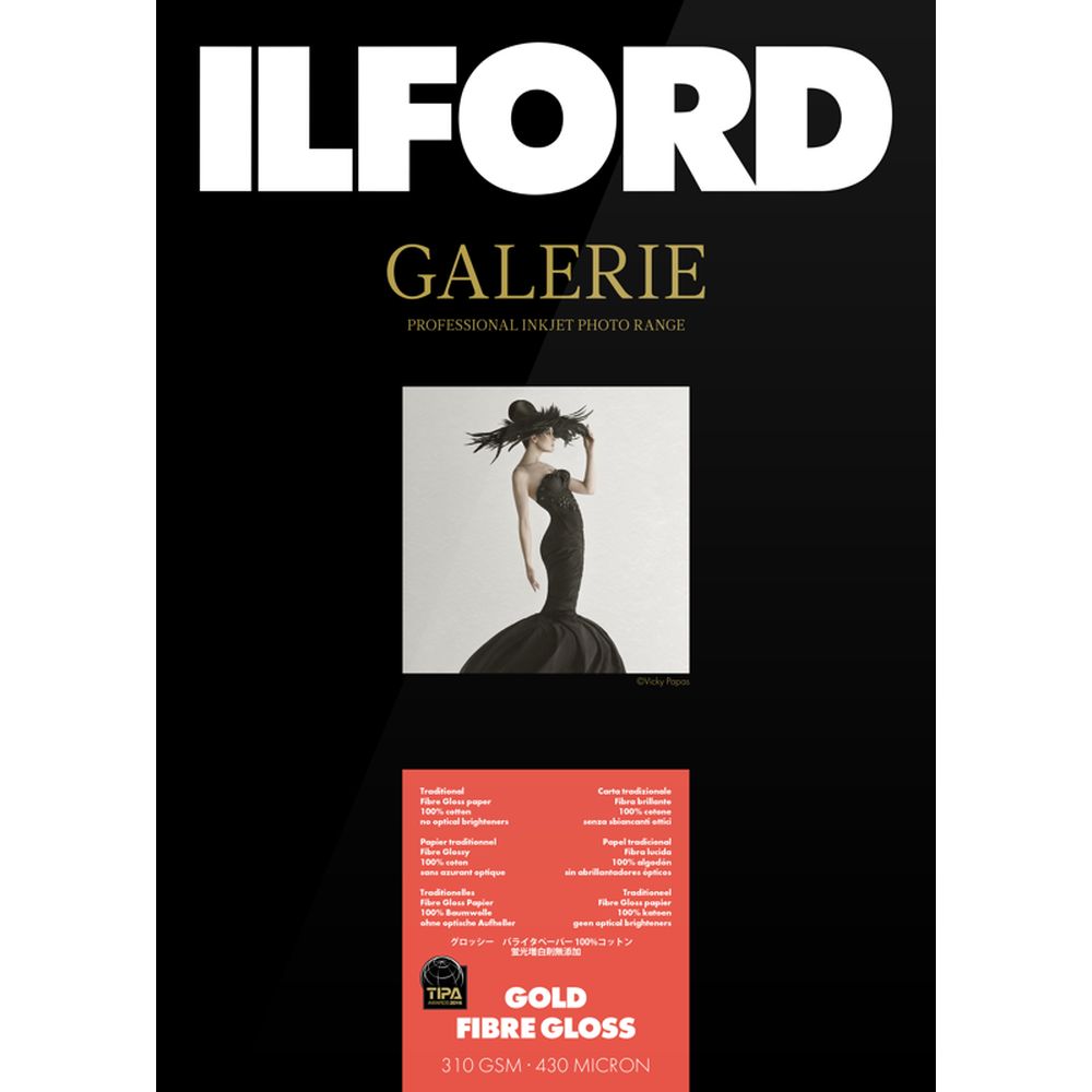 Ilford GALERIE Prestige Oro Fibre Gloss A3+ 25 fogli