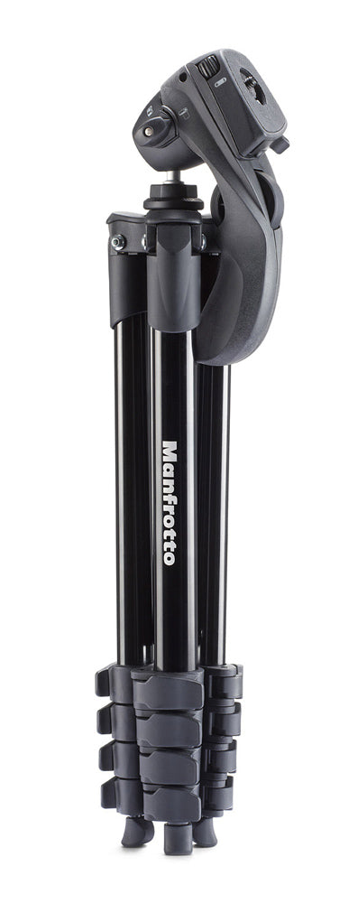 Manfrotto Compact Action Stativ schwarz + Smartphone Clamp