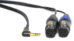 Peppercable CAY4 2x XLR Female - 3.5mm Mini Stereo Jack Cable 40cm