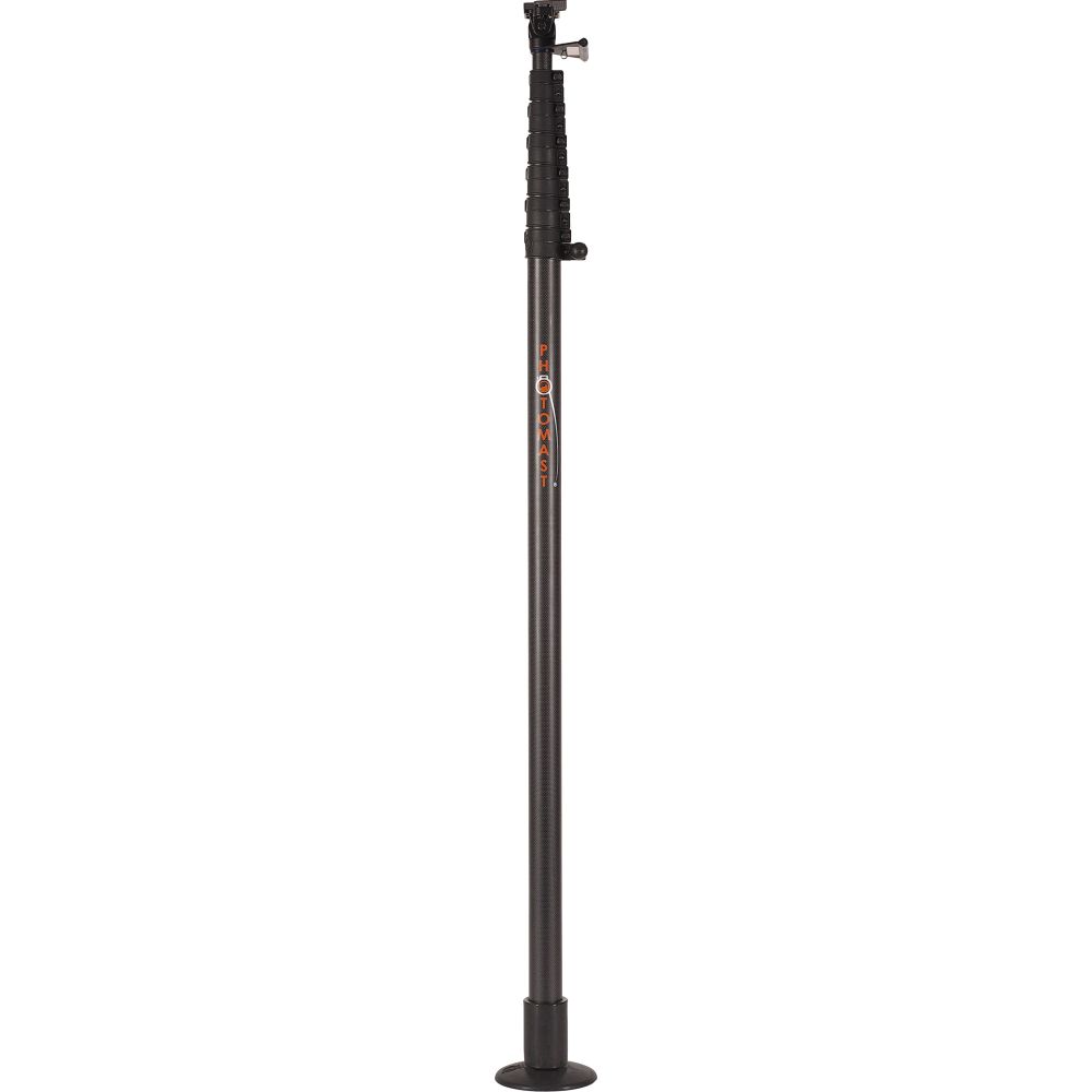 Photomast MK2 8 meter incl. Smartphone Halter mit Arm, Neigkopf und Tasche