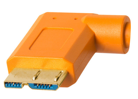 Tether Tools TetherPro USB 3.0 A Macho a Micro B Right y Ángulo 4,6m Naranja