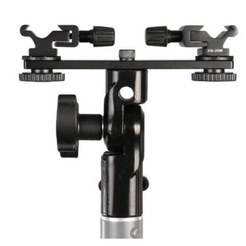 Falcon Eyes Support inclinable Double monture + 2 griffes de Flash CLD-14A