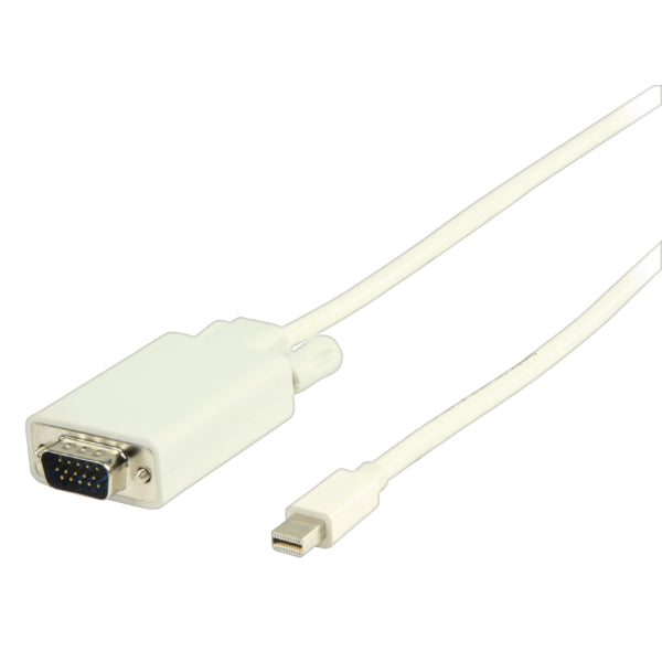 Valueline Mini DisplayPort - VGA 15-pines 2,0 Metros Blanco
