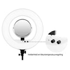 Caruba Round Vlogger Juego LED PRO de 18 Pulgadas con Bolsa Blanca