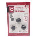 Caruba 1/4 "Trípode de goma con clavos / 22mm (3 piezas)