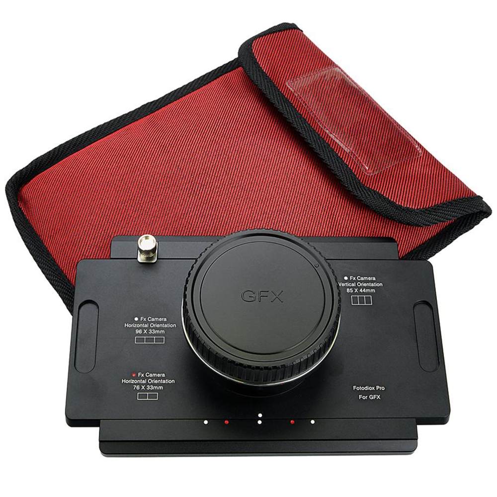 Fotodiox Pro Objektiv Mount, Fujifilm G-Mount GFX Back to Large Format Kameras mit 4x5-View und Graflok Rear Standard (mit Shift/Stitch-Adapter) (4x5-GFX-Pro)