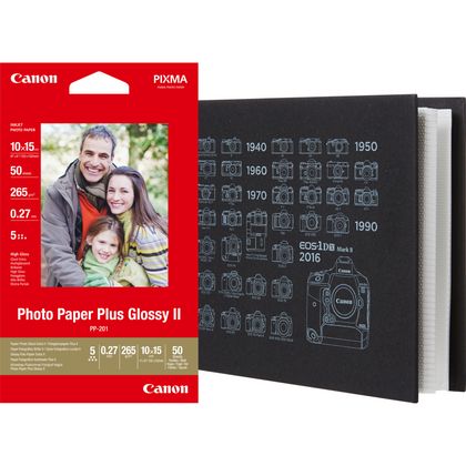 Canon MC-PA001 Álbum Fotográfico + 50 Hojas PP-201 Papel Fotográfico
