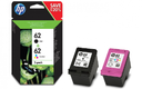 HP 62 Tintenkombination 2er-Pack Schwarz/Farbe