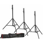 Bresser 3x BR-TP240 Pro Soporte de luz 240cm + bolsa