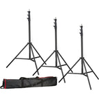 Bresser 3x BR-TP280 Pro Light Stand 280cm + bag