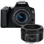 Canon EOS 250D negro + 18-55mm iS STM COMPACT + EF 50mm F/1.8 STM