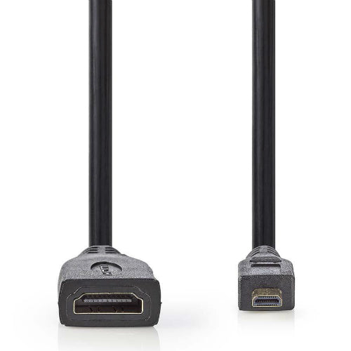 Nedis Cable Extensor HDMI de Alta Velocidad con Ethernet HDMI Micro Macho - HDMI Hembra 0.2m Negro