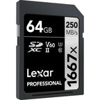 Lexar SDXC Professional 64GB 1667x UHS-II