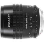 Lensbaby Velvet 85 nero Canon RF