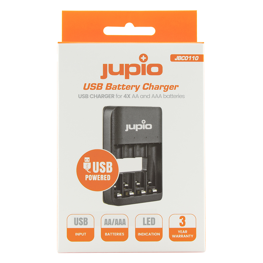 Jupio USB Akku-ladergerät LED