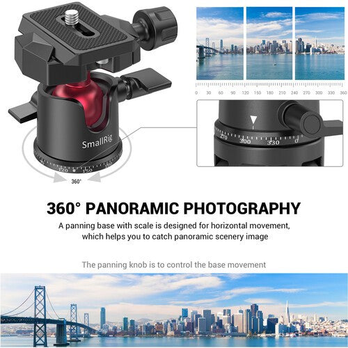 SmallRig 2664 Tabletop Mini Tripod met Panoramic Ball Head