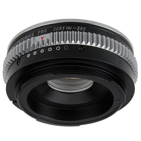 Fotodiox Pro Lens Mount Adapter - Sony Alpha A-Mount (and Minolta AF) DSLR Lens to Canon EOS (EF, EF-S) Mount SLR Camera Body, met Built-In Aperture Control Dial