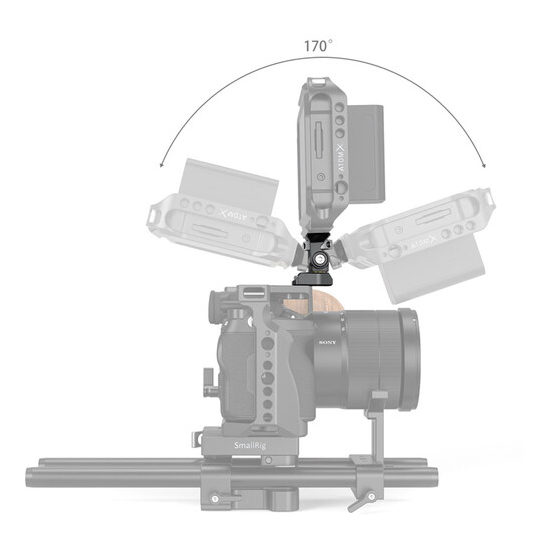 SmallRig 2904 Supporto per monitor girevole e inclinabile con viti di montaggio
