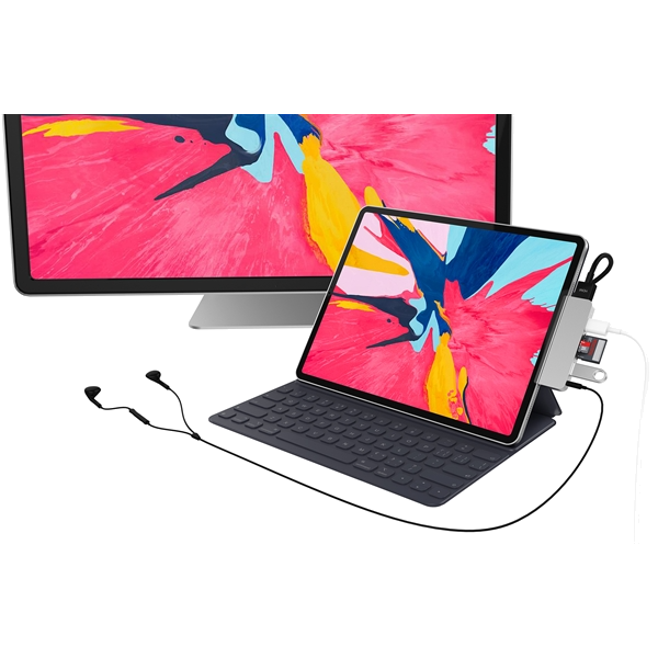 Hyper 6-in-1 USB-C hub iPad Pro silver