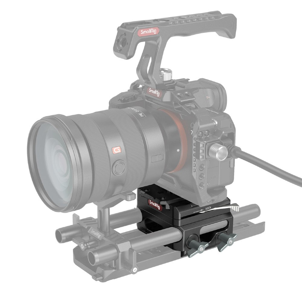 SmallRig 3067 Placa Base Ligera con Pinza para Varas Dual de 15mm (versión de aleación de magnesio)