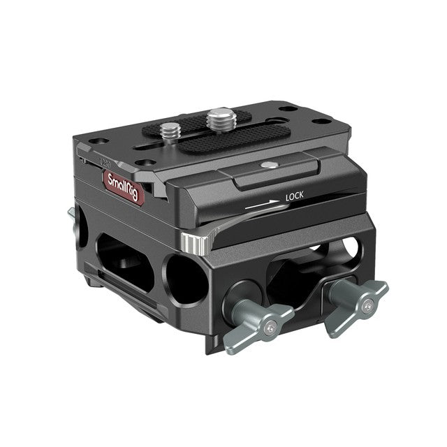 SmallRig 3067 Placa Base Ligera con Pinza para Varas Dual de 15mm (versión de aleación de magnesio)
