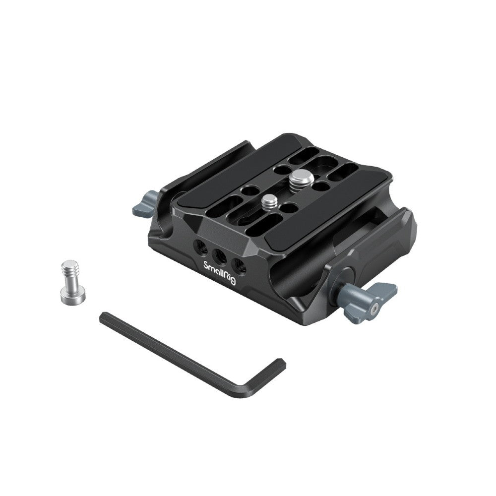 SmallRig 3357 Placa base universal LWS con abrazadera de varilla doble de 15mm