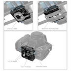 SmallRig 3357 Placa base universal LWS con abrazadera de varilla doble de 15mm