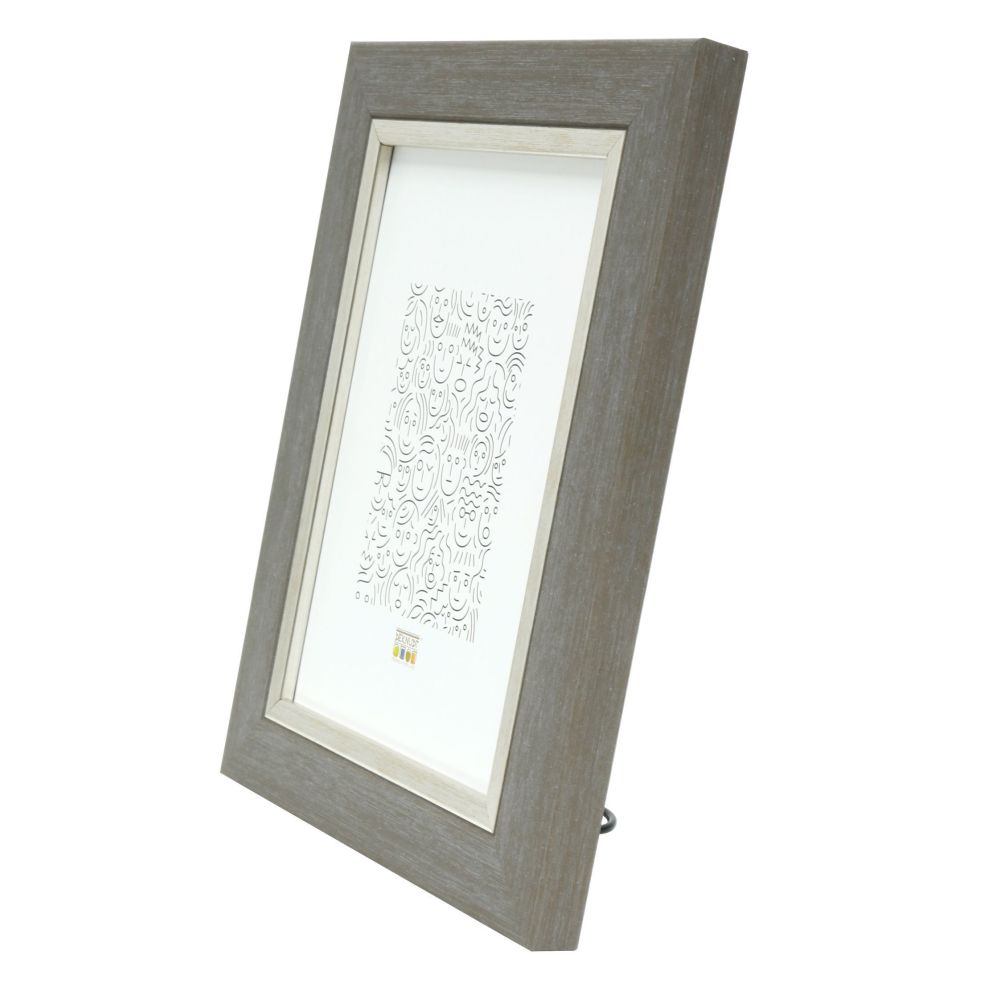 Deknudt Fotokader in lichtgrijs met zilverbies 10x15 S45VF3