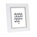 Deknudt Fotolijst in wit met zilverbies 15x15 S41NK1