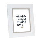 Deknudt Fotolijst in wit met zilverbies 15x15 S41NK1