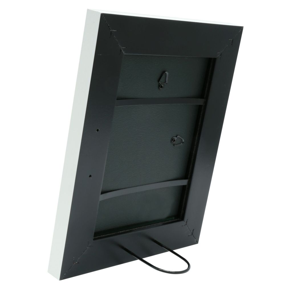 Deknudt Fotolijst in wit met zilverbies 15x15 S41NK1