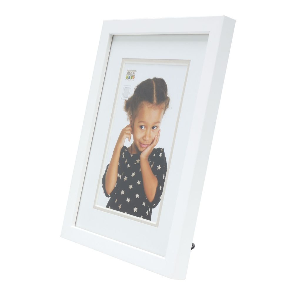 Deknudt Portafoto bianco con passe-partout 15x20 S43AK1