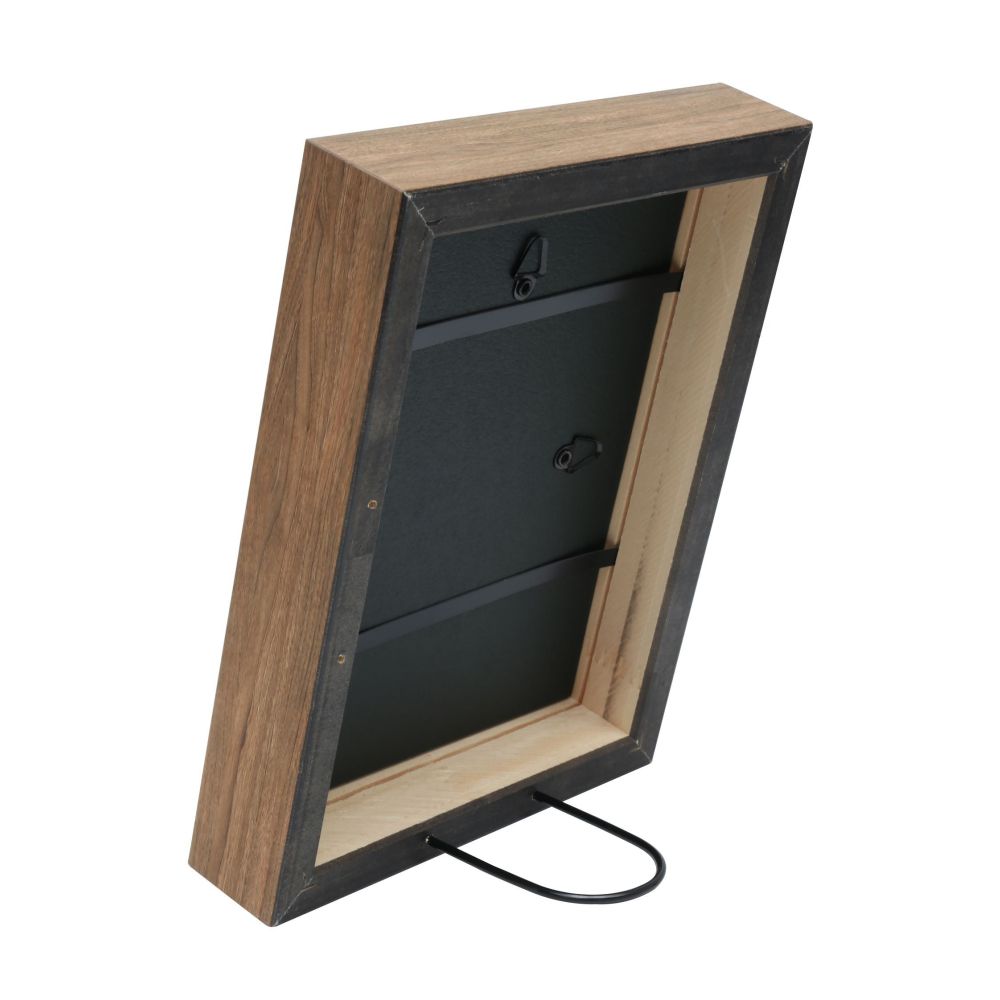 Deknudt Houten fotokader in beige met houtkleurige zijkant 15x20 S46PH3