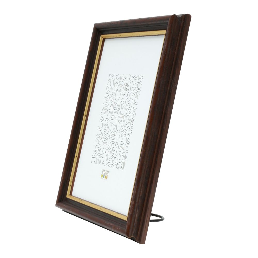 Deknudt Klassieke houten kader in donkere notelaar 24x30 S406H2