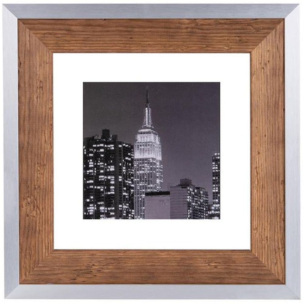 Dorr Cornice in legno Prestige 50x50 marrone/argento