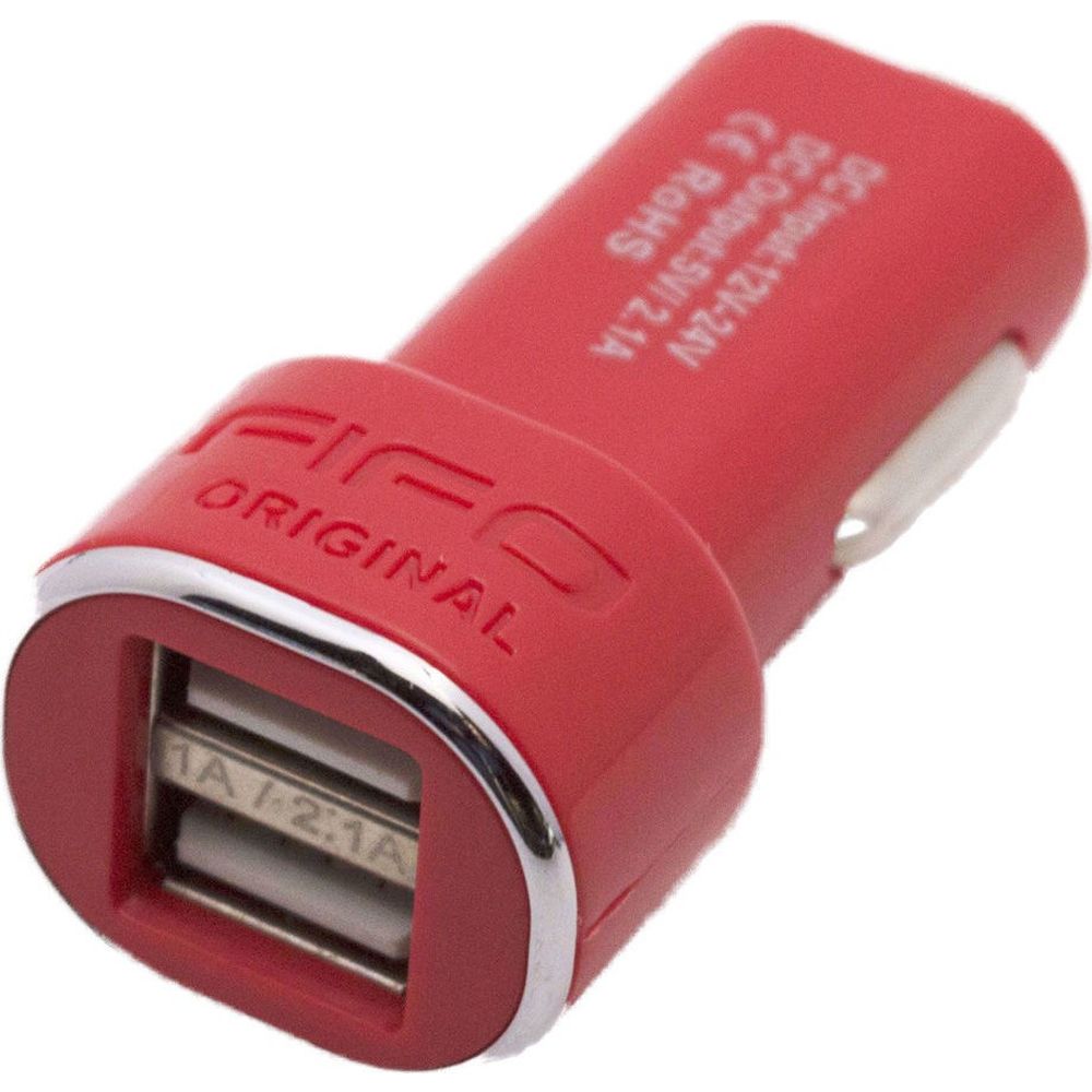 FIFO Dual Car Charger USB Rot (ohne Kabel) (47207 rot)