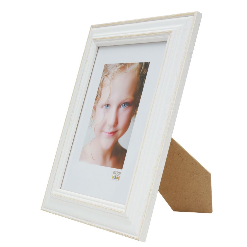 Deknudt Fotokader wit met naturelkleurig accent 13x18 S221H1